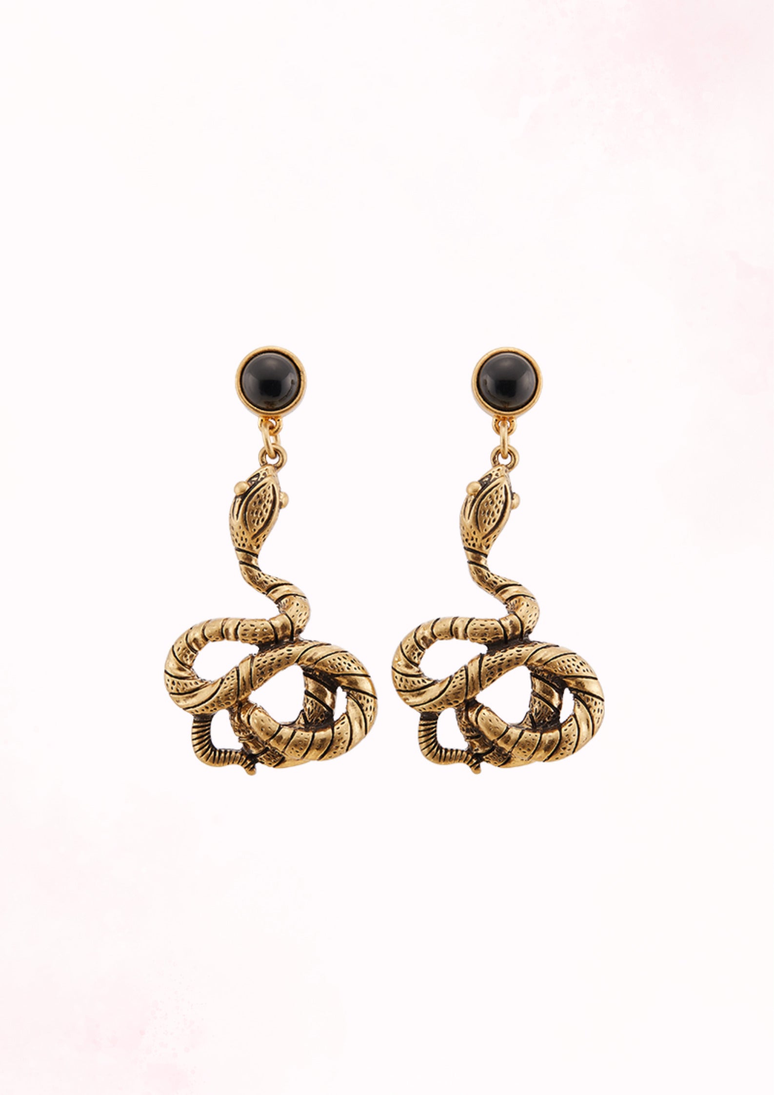 Water Serpent top Gold Goddess Earrings